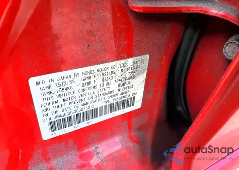 2012 Honda Fit Sport z USA, uszkodzony, nr VIN JHMGE8H53CC026012